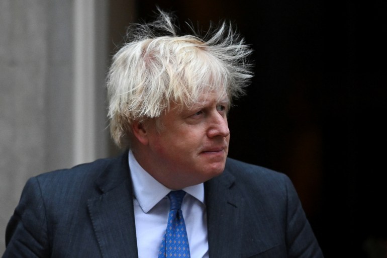 British Prime Minister Boris Johnson leaves Downing Street