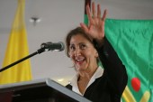 Ingrid Betancourt became a symbol of international campaigns seeking peace talks in Colombia and the liberation of FARC hostages [Luisa Gonzalez/Reuters]
