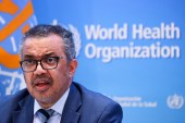 Tedros Adhanom Ghebreyesus, Director-General of the World Health Organization (WHO), speaks during a news conference in Geneva, Switzerland [File: Denis Balibouse/Reuters]