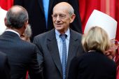 Breyer’s departure would not change the 6-3 Conservative advantage on the Supreme Court because his replacement will almost certainly be confirmed by a Senate where Democrats have the slimmest majority [File: Jonathan Ernst/Reuters]