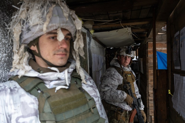 Ukrainian servicemen from the 25th Air Assault Battalion are seen stationed in Avdiivka, Ukraine