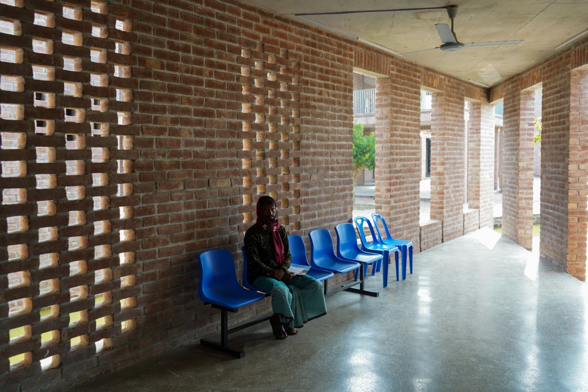 A patient waiting to be seen by a Doctor at the Friendship Hospital