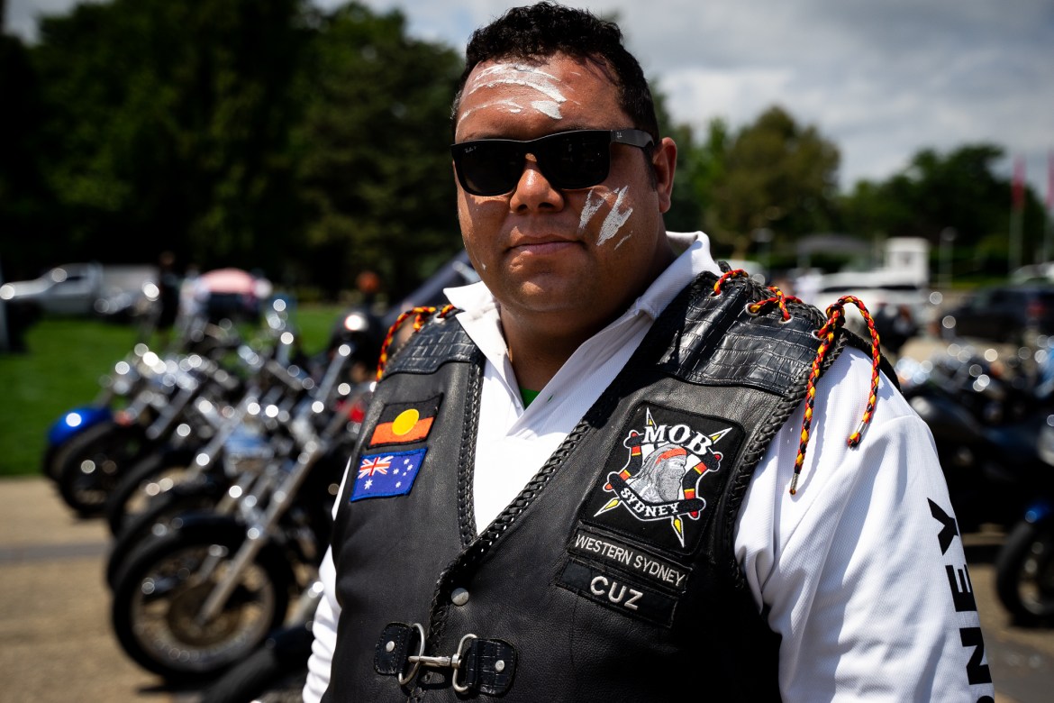 Cuz from MOB Sydney says that the motorcycle clubs play an important role in supporting Indigenous men and their families.