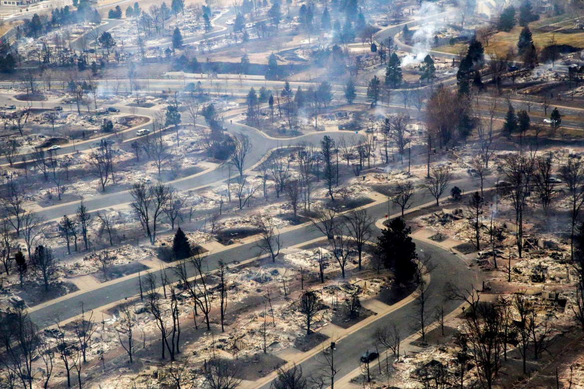 A view of a Boulder County neighborhood that was destroyed by a wildfire in Colorado