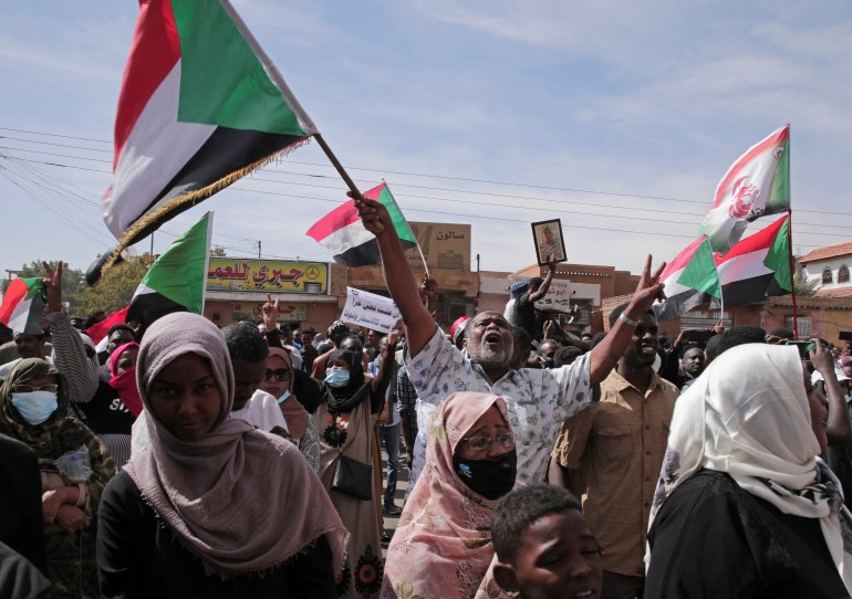Protesto anti-golpe no Sudão