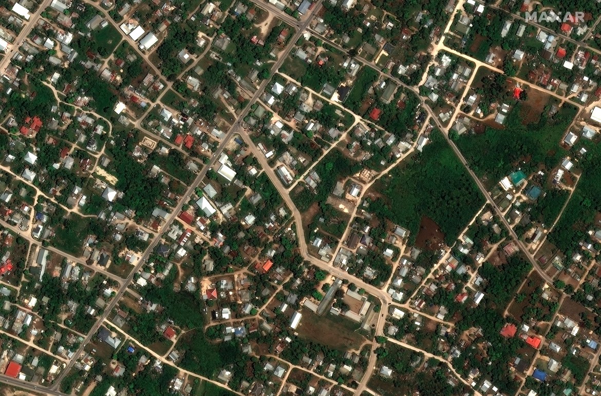 Homes and buildings in Tonga on December 29, 2021.