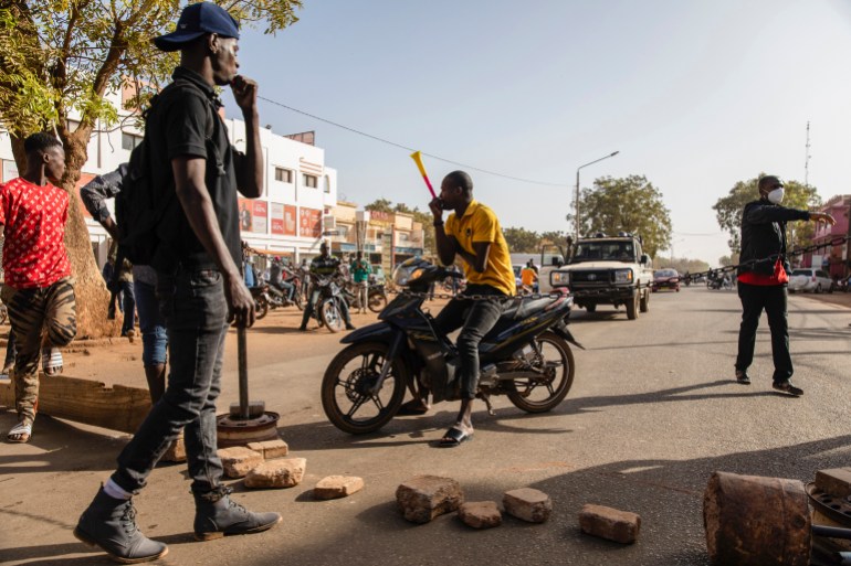 Protesters take to the streets of Burkina Faso's capital, Ouagadougou