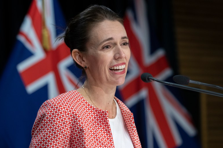 New Zealand Prime Minister Jacinda Ardern during a press conference in Wellington, New Zealand.