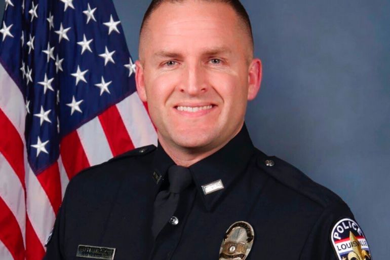photo provided by the Louisville Metro Police Department shows Officer Brett Hankison.