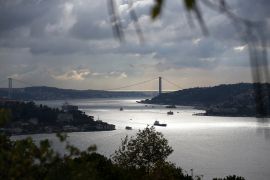 A general view of the Bosphorus Strait in Istanbul, Turkey