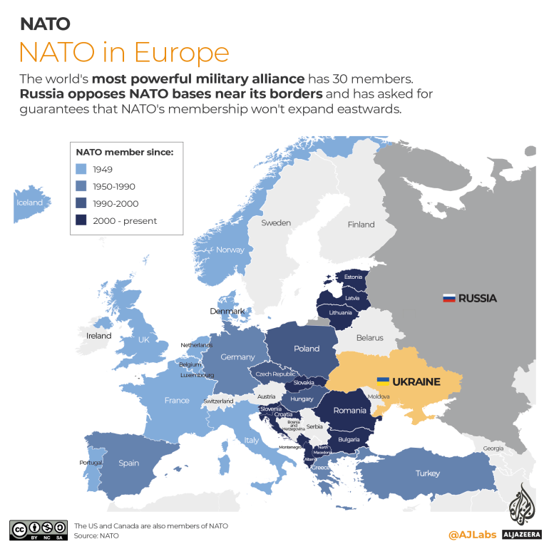 INTERACTIVO: los miembros de la OTAN en Europa se expanden hacia el este