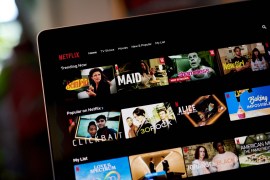 The Netflix Inc. website home screen on a laptop computer arranged in the Brooklyn Borough of New York, US