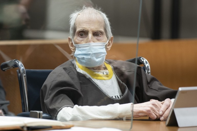 Robert Durst appears in court as he was sentenced to life without possibility of parole for the killing of Susan Berman, at Airport Courthouse, in Los Angeles, California, United States