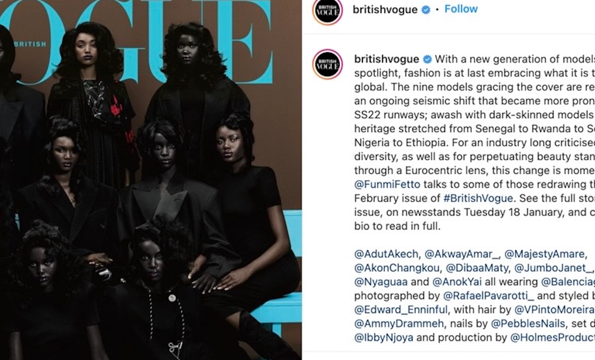 Why British Vogue's 'celebration' of the African model fell short 
