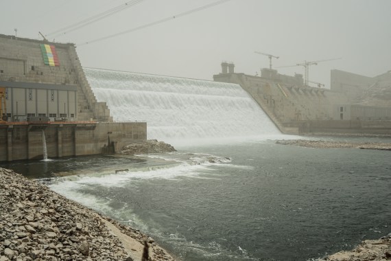 The Grand Ethiopian Renaissance Dam (GERD) in Guba, Ethiopia