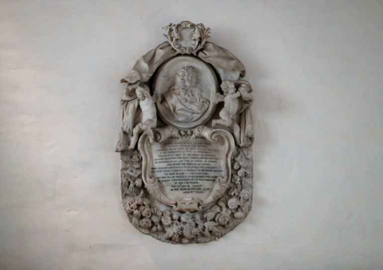 A memorial to Tobias Rustat
