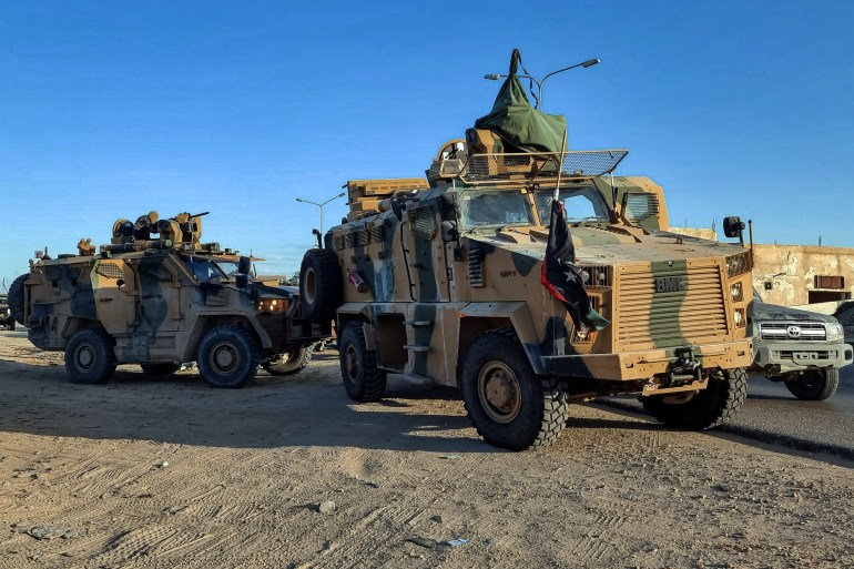Vehicles of military brigades arrive in Libya's capital Tripoli