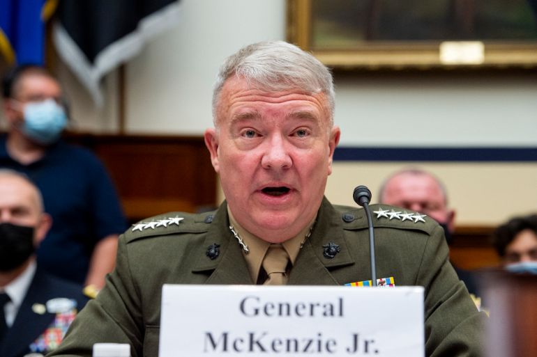 General Kenneth McKenzie Jr, Commander of the US Central Command, testifies at the US Capitol on September 29, 2021 in Washington, DC.