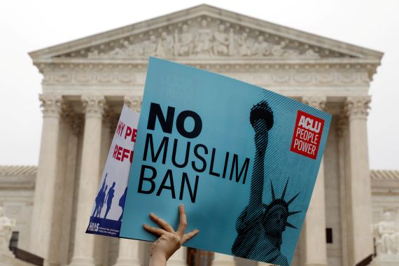 No Muslim ban sign