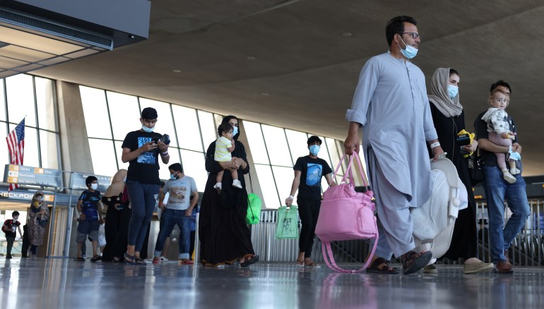 Afghan refugees arriving to US