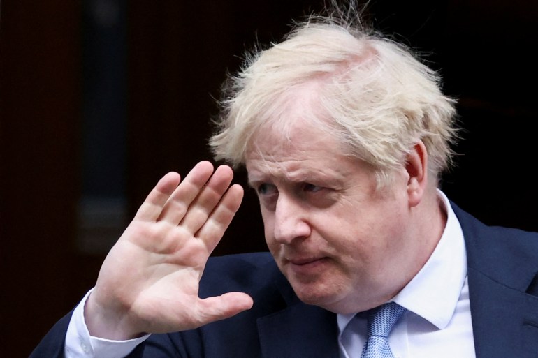 British Prime Minister Boris Johnson is seen leaving his official 10 Downing Street residence in London