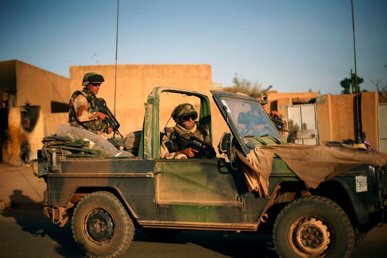 French soldiers patrolling in Mali