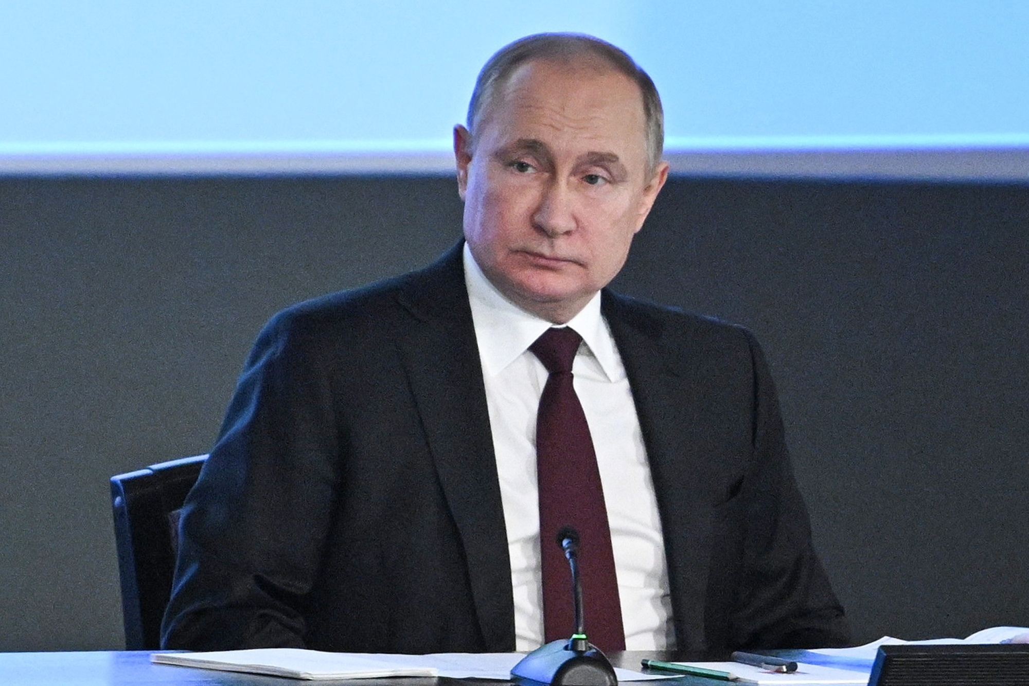 Il presidente russo Vladimir Putin partecipa a un incontro con i vertici del ministero dell'Interno russo a Mosca