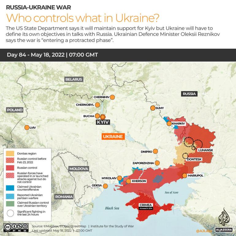 INTERACTIVE Russia Ukraine War Who controls what Day 84