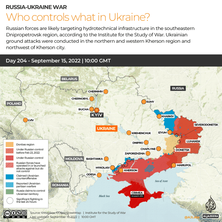 대화형 - 누가 우크라이나에서 무엇을 통제합니까?