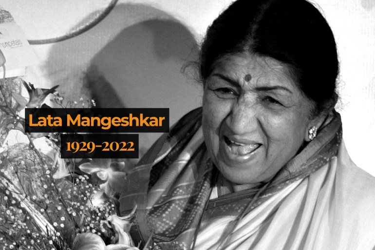 The late Indian singer Lata Mangeshkar