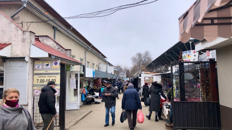 A market in Bender, Moldova