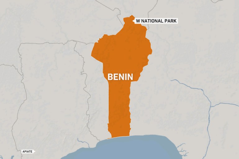 Map of W National Park in Benin