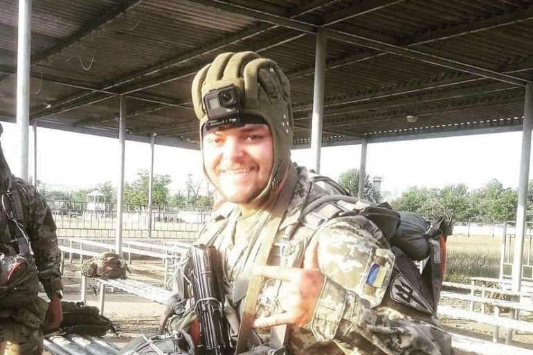 Aiden, a British soldier in Ukraine