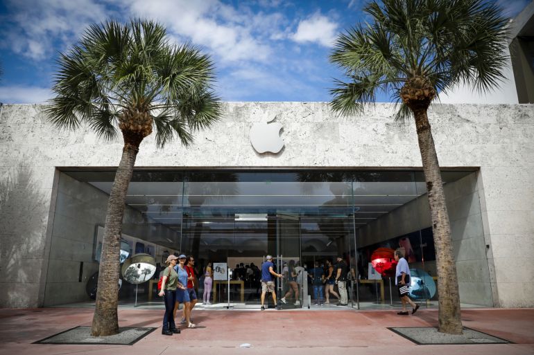 An Apple store in Miami, Florida