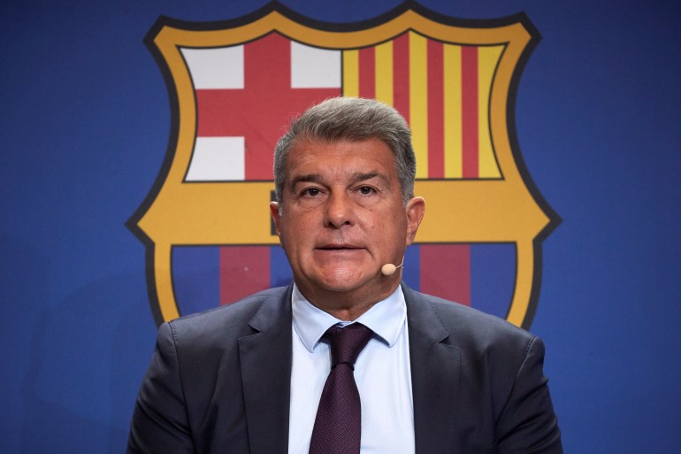 President of FC Barcelona, ​​Joan Laporta