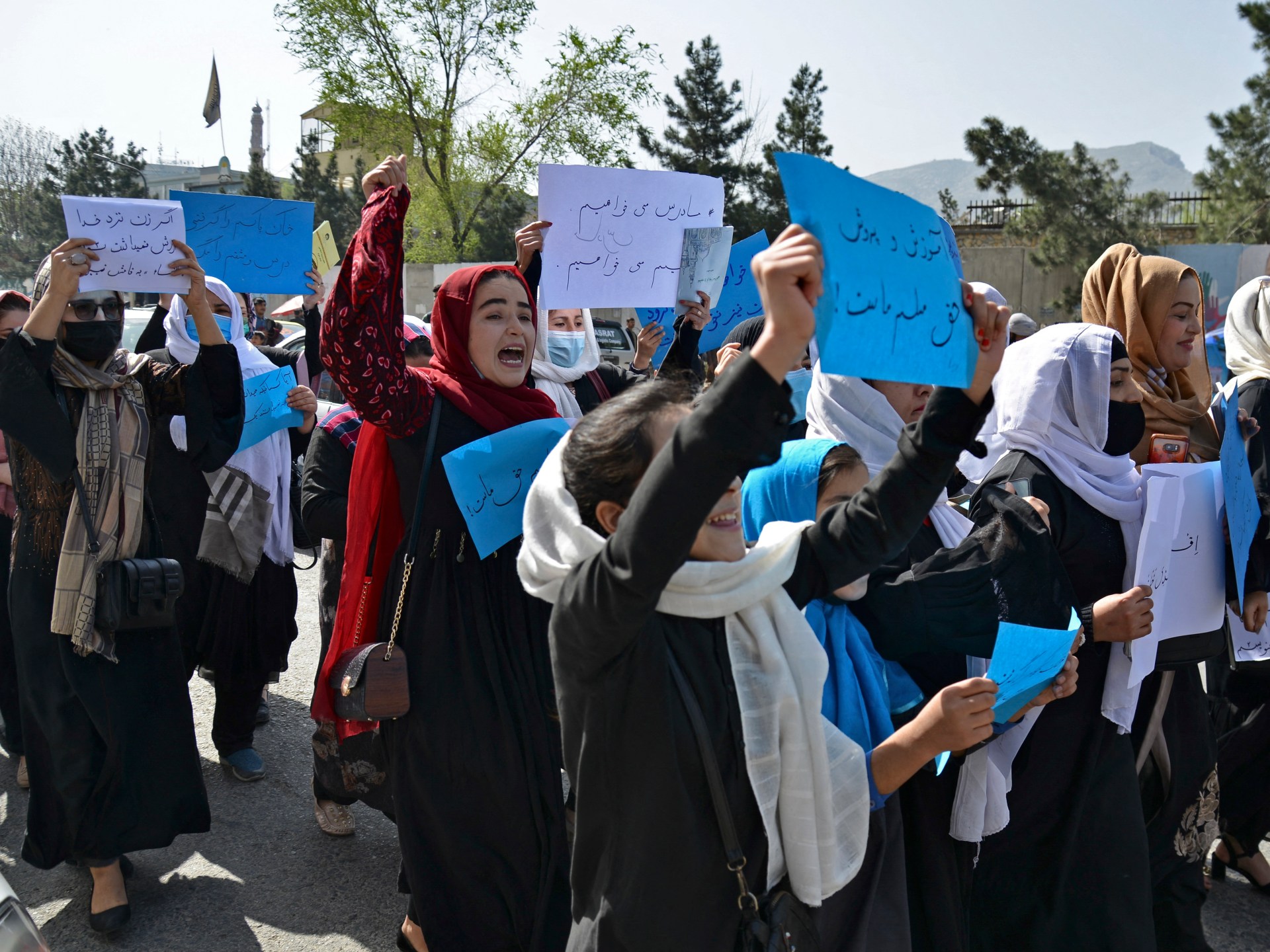 Afghan girls sit exams despite not attending schools for a year