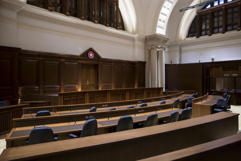 A general view inside the Court of Final Appeal (CFA) in Hong Kong