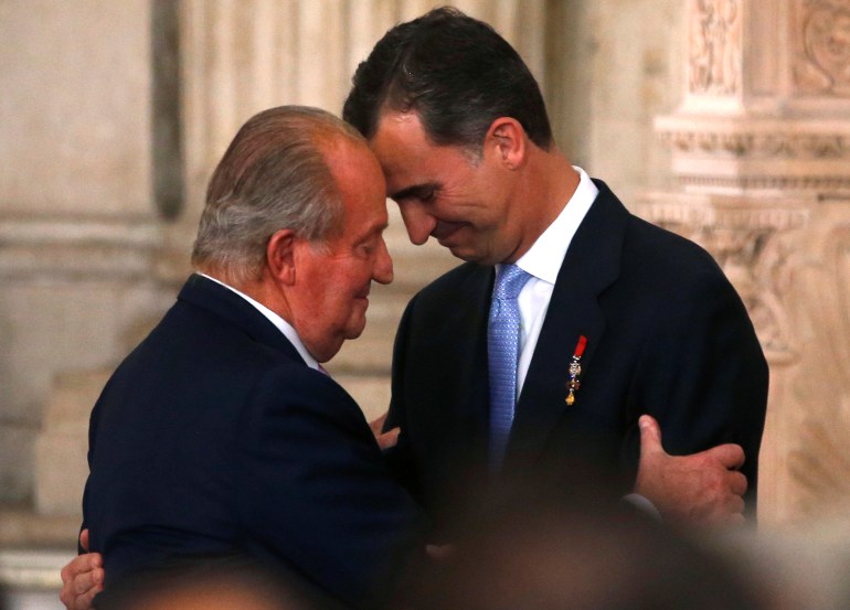 Noticias de que los abogados españoles han abandonado todas las investigaciones contra el ex rey Juan Carlos