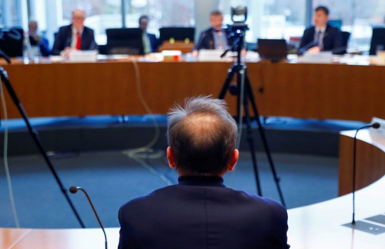 Wirecard's former boss Markus Braun testifies before a German parliamentary committee in Berlin