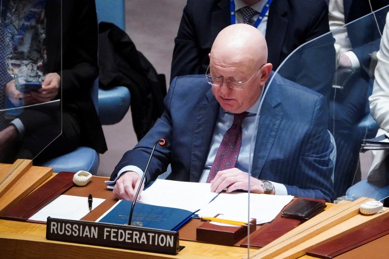 Russia's ambassador to the UN Vasily Nebenzya
