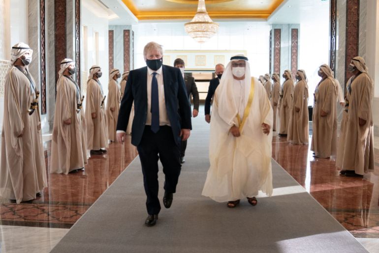 Boris Johnson in the UAE