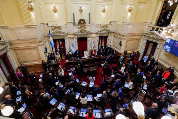 A general view of Argentina's Senate
