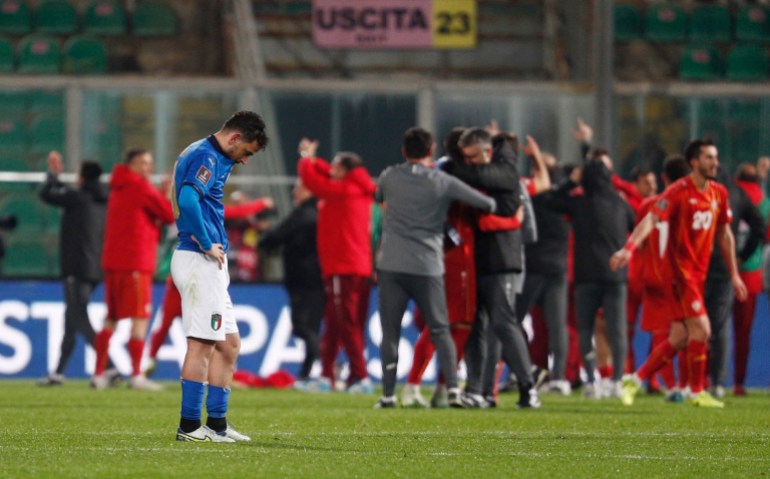 Alessandro Florenzi looks dejected after the match 