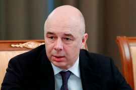 Finance Minister Anton Siluanov attends a cabinet meeting in Moscow