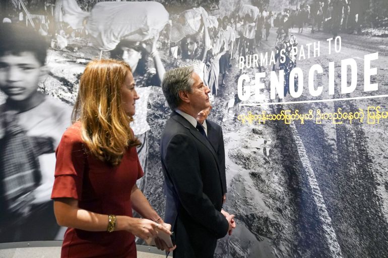 Antony Blinken tours the "Burma's Path To Genocide"