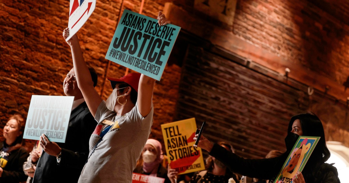www.aljazeera.com: A year after spa killings, Americans protest anti-Asian hate