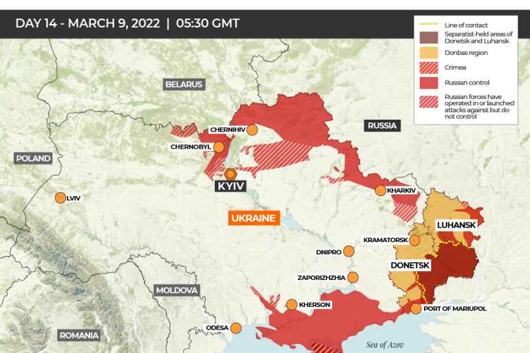 INTERACTIVE Russia-Ukraine map Who controls what in Ukraine DAY 14