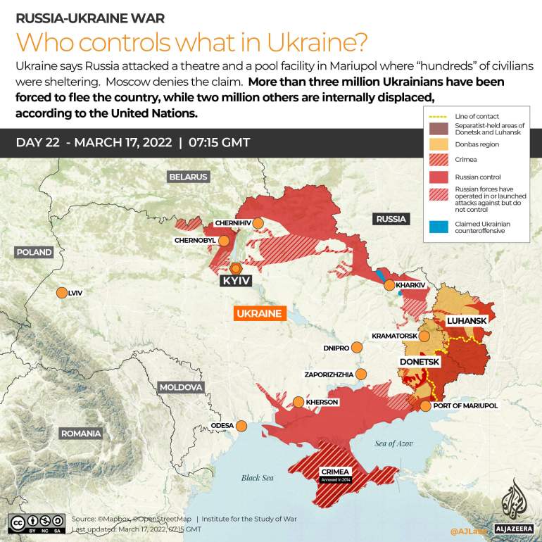 INTERACTIVE_UKRAINE_CONTROL MAP DAY22_INTERACTIVE Ucraina Chi controlla cosa Giorno 22