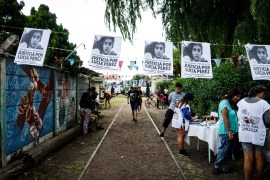 Posters calling for justice for Lucia Perez hang in Mar del Plata, Argentina