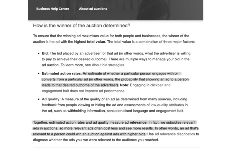A Q&A on how ad auctions work on Meta's Facebook platform